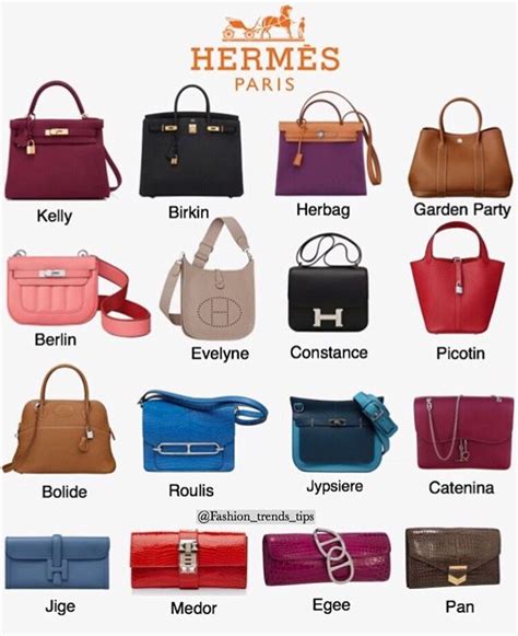 hermes shoulder bag names